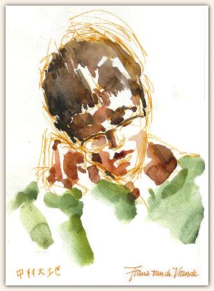 Portret Daichi, aquarel, 2004
